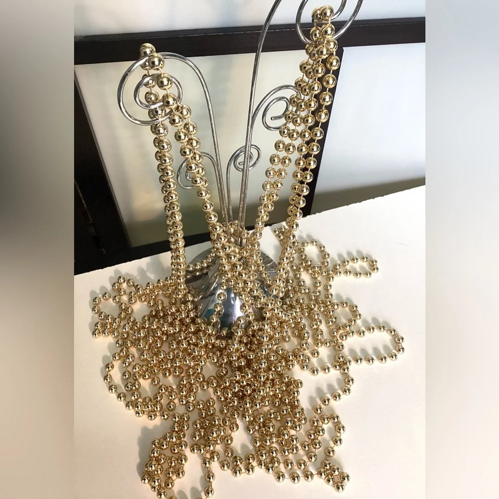Golden beaded string/garland 8 yards